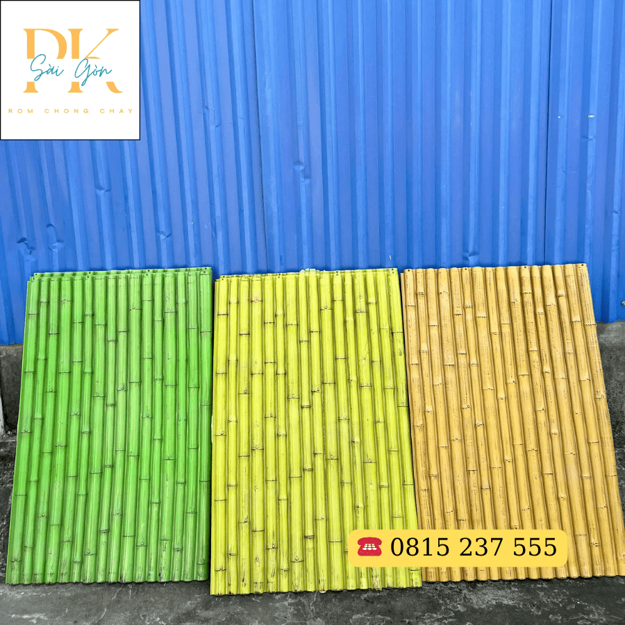 Top 3 Ứng Dụng Thực Tế Của Tre Nhân Tạo Trong Đời Sống Hàng Ngày 1 Mẫu các màu tre nhân tạo có sẵn tại kho