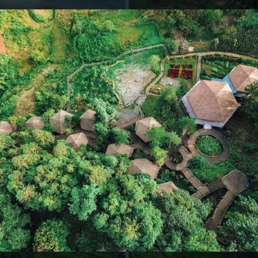 Rơm lợp mái nhân tạo: 5 điểm khiến SAPA SINAI HOMESTAY trở thành nơi nghỉ dưỡng lý tưởng ở Tây Bắc 6 Góc nhìn từ trên cao cho thấy toàn bộ khu nghỉ dưỡng SAPA SINAI HOMESTAY