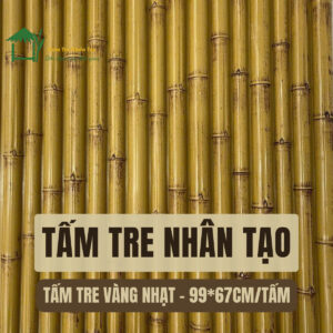 Phên tre nhân tạo màu vàng nhạt