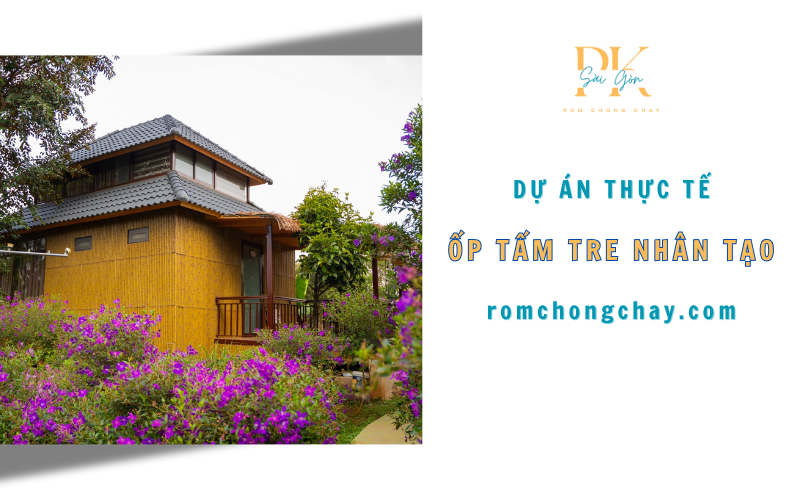 Dự án thực tế ốp tấm tre nhân tạo