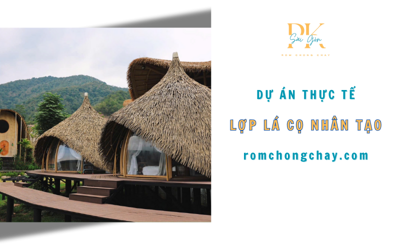 Dự án thực tế lợp lá cọ nhân tạo