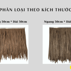Phân loại rơm nhân tạo theo kích thước