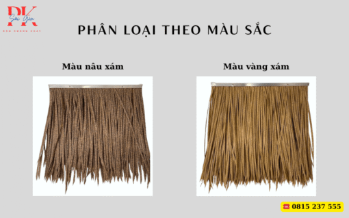 Phân loại rơm nhân tạo theo màu sắc