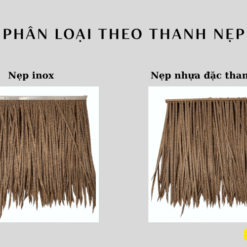 Phân loại rơm nhân tạo theo thanh nẹp