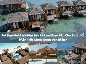 Công trình mái lá nhân tạo ven biển