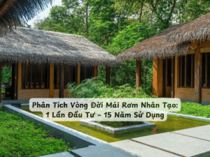 Phân Tích Vòng Đời Mái Rơm Nhân Tạo: 1 Lần Đầu Tư – 15 Năm Sử Dụng